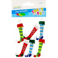 Craft with Fun OZDOBA BN FILC SKARPETAY SPRZYL 6SZT CF PBH12/14 9700005 5908275192336