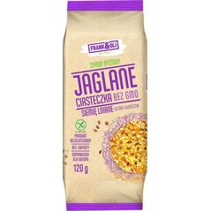 Frank&Oli Ciasteczka jaglane z siemieniem lnianym + sezam bez GMO 120g 9914891 5907678889799