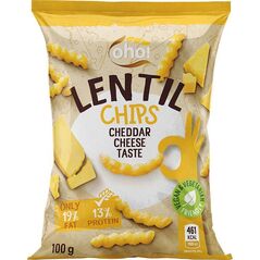 Naujasis Nevezis Chipsy z czerwonej soczewicy o smaku sera Cheddar 100 g 9915160 4770149214571