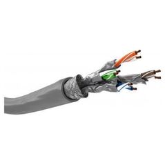 Goobay CAT 6a kabel sieciowy, S/FTP (PiMF), Szary - Długość kabla 305 m 10013258 4040849960956
