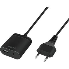 Ładowarka LogiLink USB charger Logilink PA0256 black 1XUSB + 1XUSB-C/5VDC/2.4 A PA0256 10059641 4052792061727