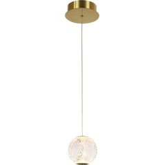 Lampa wisząca Italux LAMPA wisząca ROSARIO PND-12220121-1A-GD Italux glamour OPRAWA zwis LED 4,2W 3000K szklany przezroczysty 9932753 5900644316084