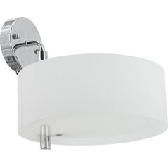 Kinkiet Mdeco LAMPA ścienna ELMDRS8006/1 8C MDECO metalowa OPRAWA loftowy kinkiet chrom biały 9935094 5902021249404