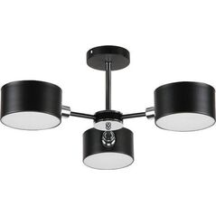 Lampa wisząca Mdeco LAMPA sufitowa ELM3020/3 BL 8C MDECO abażurowa OPRAWA molecular czarna chrom 9935216 5907737331146