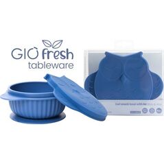 InnoGio INNOGIO SILIKONOWA MISECZKA GIOFRESH SÓWKA Z POKRYWKĄ NIEBIESKA 9998735 5903317816317