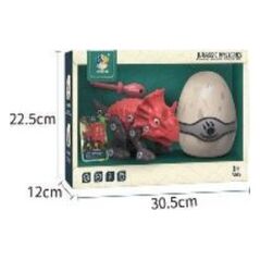LeanToys Zestaw Dinozaur Triceratops z Jajkiem DIY Śrubokręt 10074214 5904665992494