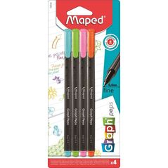 Maped Cienkopis GRAPH PEPS kolory fancy 4 szt Maped 749143 10088289 3154147491430