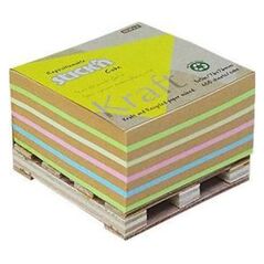 Stickn Notes kostka kraft paleta 76x76mm, 5 kolorów, 400 kart. Stick"n 21817 10091295 4712759218174