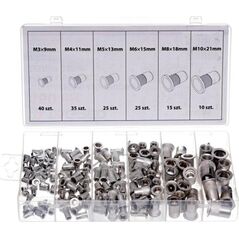 Silver NITONAKRĘTKI ALUMINIOWE M3-M10 150szt. MIX /SILVER 10363111 5907589366204