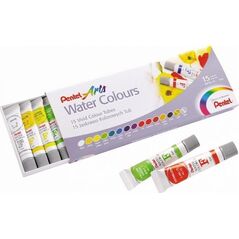 Farby akwarelowe w tubach 15 kolorów PENTEL 11107930 4711577025667