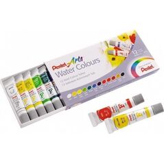 Farby akwarelowe w tubach 12 kolorów PENTEL 11107934 4711577025643