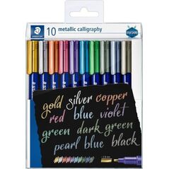 Staedtler Pisak metaliczny do kaligrafii 2.8mm 10 kolorów 11108078 4007817077948
