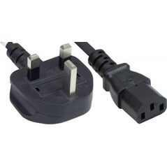 Kabel zasilający Manhattan MANHATTAN Stromkabel UK-Version, Schwarz, 1,8 m 11109473 766623382786