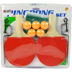 LeanToys Zestaw Do Ping Ponga Tenis Stołowy Paletki Siatka 5 Piłek 11238223 5904665993194