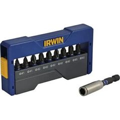 Wiertło Irwin IRWIN KOŃCÓWKI UDAROWE KPL.10szt.+UCHWYT PZ 11239448 5054905252397
