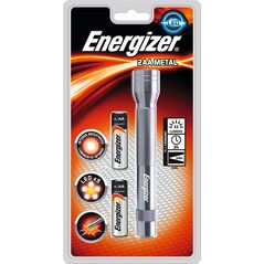 Latarka Energizer Latarka ENERGIZER Metal + 2szt. baterii AA, srebrna 11239731 7638900340419