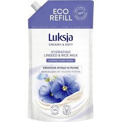 Luksja Luksja Creamy & Soft Kremowe mydło w płynie Len i Mleczko ryżowe 900 ml opakowanie uzupełniające 11255865 5900536349213