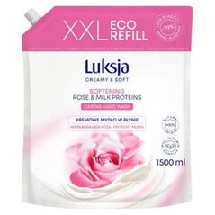 Luksja Luksja Creamy & Soft Kremowe mydło w płynie Róża i Proteiny mleka 1500 ml opakowanie uzupełniające 11265233 5900536349275
