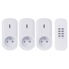 Emos Gniazdo zdalnie sterowane Emos P0070 3xgniazda + 1xpilot 1000W IP20 białe 11268101 8592920076217
