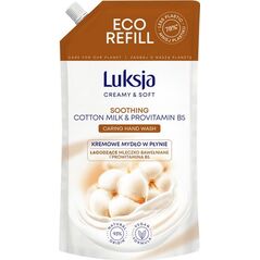 Luksja Luksja Creamy & Soft Kremowe mydło w płynie Mleczko bawełniane i Prowitamina B5 900 ml opakowanie uzupełniające 11285625 5900536349206