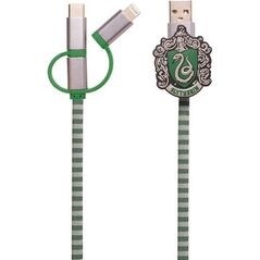 Kabel USB ThumbsUp! USB-A - USB-C + microUSB + Lightning 1 m Zielony (1002654) 11618614 5060613317730