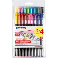 Edding Pisak z cienką końcówką e-1200 EDDING, 1 mm, 20 szt., mix kolorów 11716183 4057305020246