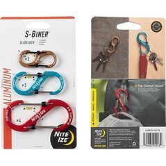 NiteIze Zestaw karab. z blokadą Nite Ize S-biner S ALU 3PK 12363119 94664049239