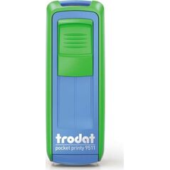 Trodat PIECZĄTKA TRODAT 9511 POCKED PRINTY ZIELONO NIEBIESKA - PODUSZKA CZARNA 38X14MM 12373055 190084488402