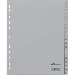 Durable PRZEKŁADKI A4 MAXI PP A-Z ALFABETYCZNE SZARE 20 PRZEKŁADEK DURABLE 12373237 4005546611280