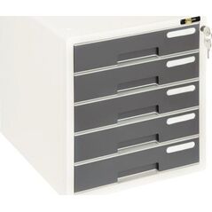 Grand POJEMNIK Z 5 SZUFLADAMI PLASTIKOWY NA ZAMEK YELLOW ONE GRAND YL-S905 SZARY 12376414 5903364218577
