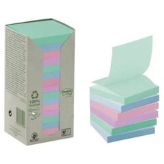 Post-It 3M Ekologiczne karteczki samoprzylepne Post-it® Z-Notes, NATURE, pastelowe, 76x76mm, 16x100 kart. 12515107 4054596926738
