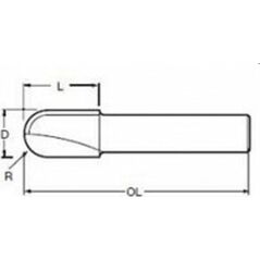 Makita MAKITA FREZ DO ROWKÓW U 8mm R=8 16x18mm 12517206 88381709750