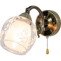 Kinkiet Mdeco Retro lampa ścienna ELM9150/1 21QG z włącznikiem mosiądz 12539505 5907737331634