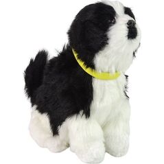 LeanToys Interaktywny Pies Piesek Border Collie Pluszowy Szczeka Rusza Ogonem 12570956 5905214977368