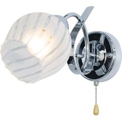 Kinkiet Mdeco Szklana lampa ścienna ELM7138/1 8C kinkiet do sypialni chrom 12573980 5907737332587