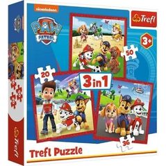 Trefl Puzzle 3w1 Psi Patrol Wesołe pieski 34867 Trefl 12645853 5900511348675