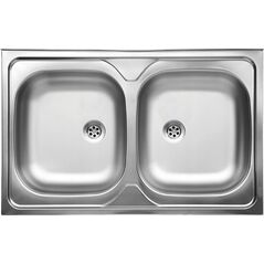 Zlewozmywak Kuchinox Zlew 2-kom. nakładaney satyna 50x80cm sk5020t 12727012 5907791150684