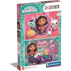 Clementoni CLE puzzle 2x20 SuperKolor Domek Gabby 24802 12736185 8005125248025