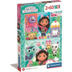Clementoni CLE puzzle 2x60 SuperKolor Domek Gabby 24804 12736188 8005125248049
