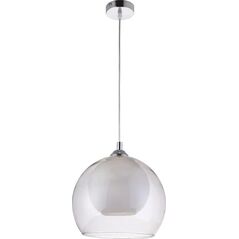 Lampa wisząca KRIS Krislamp Loko KR 399-1L lampa wisząca zwis 1x40W E27 transparentna/chrom 12897331 5907582569275