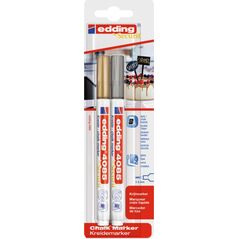 Edding Marker kredowy e-4085 EDDING, 1-2 mm, blister, 2 szt., mix kolorów 12917370 4057305037152