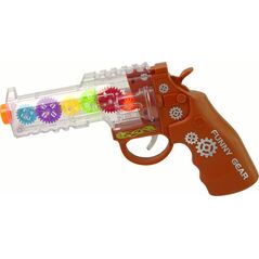 LeanToys Pistolet Kolorowe Światła Dźwięk Brązowy 13127529 5905679073827