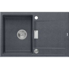 Zlewozmywak Owen OWEN 111 GraniteQ zlewozmywak z syfonem Push 2 Open 1-komorowy z/o (760x500x215| kom. 330x430) black diamond / elementy stalowe 13241488 5904310998062