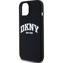 DKNY DKNY Liquid Silicone White Printed Logo MagSafe - Etui iPhone 12 / iPhone 12 Pro (czarny) 13316661 3666339266608