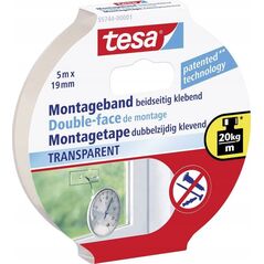 Tesa tesa Powerbond Montageband Transparent 5m 19mm 13333156 4042448843180