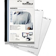 Durable DURABLE Namensschilder Selbstkl. BADGEFIX 40x75mm 240Schilde 13333570 4005546806662