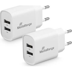 Ładowarka MediaRange MediaRange Ladegerät 12W 2-Port 2x USB-A,  weiß 13333744 4260664872559