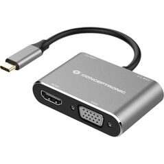 Adapter AV Conceptronic CONCEPTRONIC Dock USB-C->HDMI,VGA,USB3.0,100WPD     0.15m gr 13333784 4015867229170