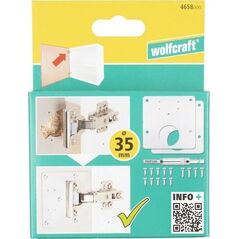 Wolfcraft ZESTAW NAPRAWCZY DO ZAWIASÓW PUSZKOWYCH,PO STRONIE DRZWICZEK (1 KPL) 13360588 4006885465800