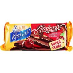 Krakuski CIASTKA KRAKUSKI PALUSZKI 144g WIŚNIOWA GALARETKA 13404463 5901414203726